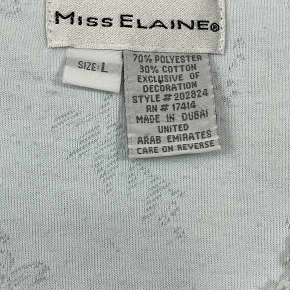 Miss Elaine Large Floral Cotton Blend Embroidered With Lace Night Gown‎ - Picture 3 of 5
